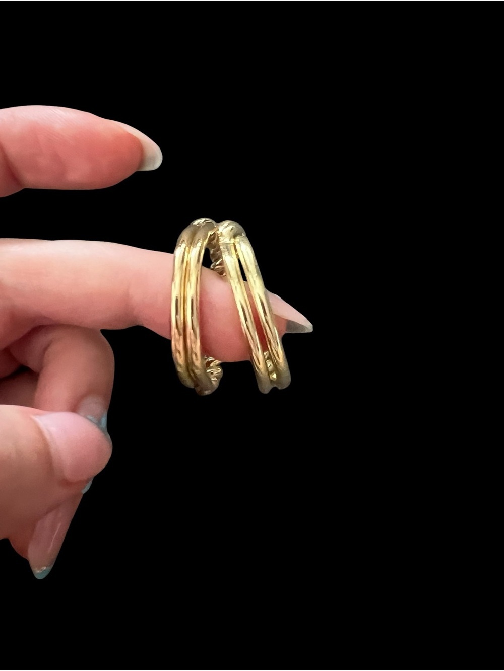18k Gold Plated Hoop Earrings - Picture 4 of 6